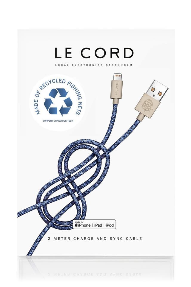 Blue Ghost Net Resirkulert iPhone Lightning cable