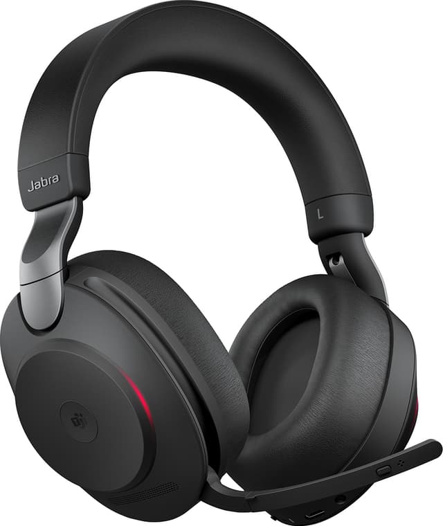 Jabra Evolve2 85 L380a MS Stereo headset med opladerstander (sort)