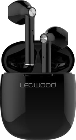 Ledwood T16 True Wireless hörlurar (svarta)