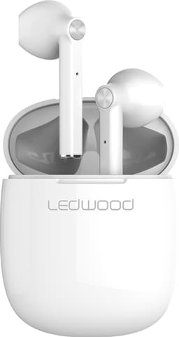 Ledwood T16 helt trådløse hodetelefoner (hvit)