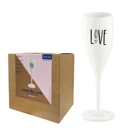 Champagneglas med print 6-pack 100ml, All you need is love