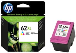 HP blækpatron 62 XL Cyan Magenta Gul