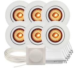 Komplett Alto Warmdim Downlightpakke Matt Hvit 6 pk