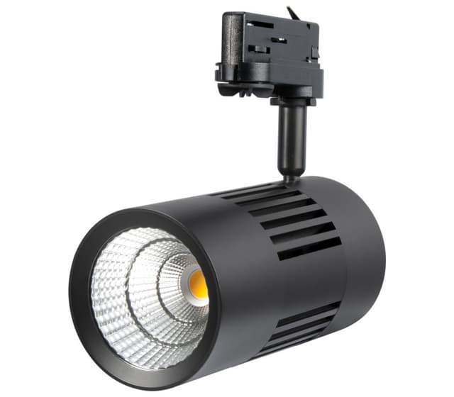 Skinnespot 3 fas LED 40W 24° 3500lm 4000K RA90 Sort