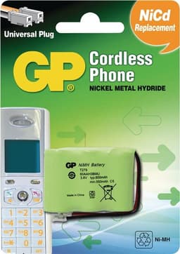 Genopladelige Ni-MH-batteri 3.6 V 600 mAh 1-Bobler