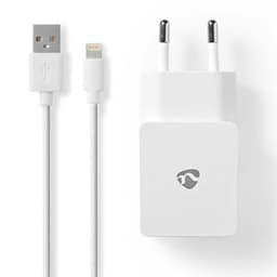 Väggladdare | 2.4 A | Lös kabel | Apple Lightning | Vit