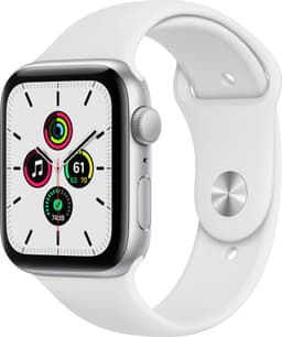 Apple Watch SE 44mm GPS (silver alu/hvid sportsrem)