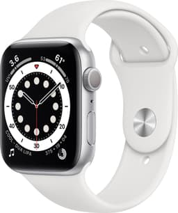 Apple Watch Series 6 44mm GPS (silver alu/vit sportarmband)