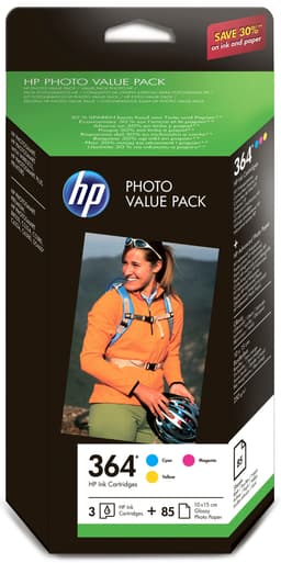 HP blekkpatroner 364 Combo Foto Cyan Magenta Gul