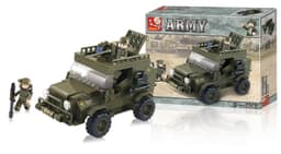 Rakennuspalikat Armeija-Sarja Maasto-Auto