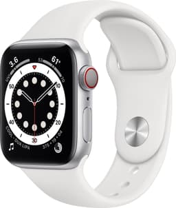 Apple Watch Series 6 40mm GPS+Cellular (silver alu/vit sportarmband)