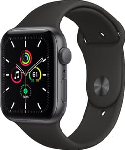 Apple Watch SE 44mm GPS (grå alu/sort sportsreim)