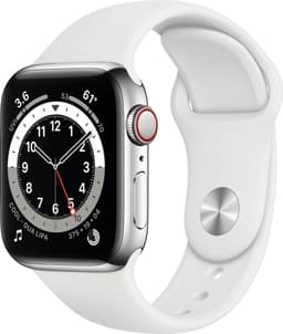 Apple Watch Series 6 40mm GPS+Cellular (hop. teräs/mus. urheilura.)