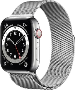 Apple Watch Series 6 44mm GPS+Cellular (silver stål/silver Mil. loop)