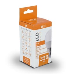 LED-lampa E27, G45, 4W, Varmvit