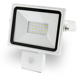 LED-strålkastare, 10W 3000K + PIR, Vit