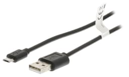 USB 2.0 kabel A Hane - Micro B Hane, 3 meter, Svart, VLCT60500B30