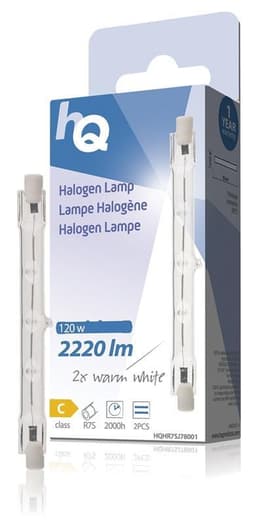 Halogen lampe R7S Linjeær 120 W 2220 lm 2800 K