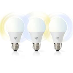 Smart LED-pære til Wi-Fi | Varm til kold hvid | E27 | 3-pak