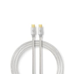 Nedis USB 2.0-kabel | Typ-C, hane - Typ-C, hane | 1.0 m | Aluminium