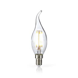 LED-lampe retro filament E14 | Stearinlys, bøyd tupp | 4,8 W | 470 lm