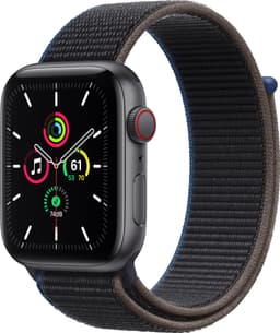 Apple Watch SE 44mm GPS+4G LTE (grå alu/kullfarget sportsreim)