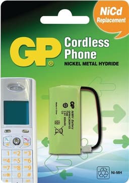 Oppladbare Ni-MH batteri 2.4 V 600 mAh 1-Blister