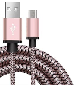 Micro-USB Textilkabel 1 m, Roséguld
