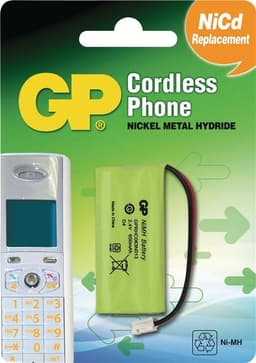 Oppladbare Ni-MH batteri 2.4 V 600 mAh 1-Blister