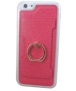 Selfieskal i mjukplast med kortfack till iPhone 6/6S (Röd)