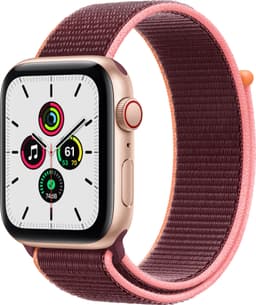 Apple Watch SE 44mm GPS+Cellular (guld alu/lila sportloop)