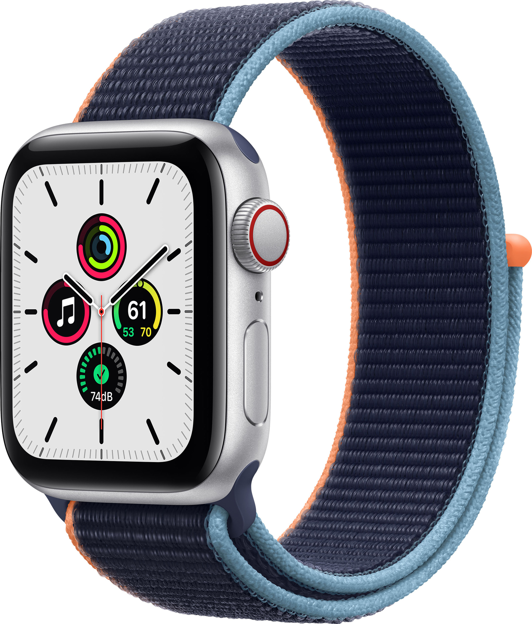 Apple Watch SE 40mm GPS+Cellular (silver alu/navy sports-loop)