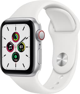 Apple Watch SE 40mm GPS+Cellular (hopea/valkoinen urheiluranneke)