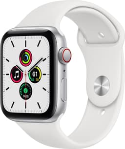 Apple Watch SE 44mm GPS+4G LTE (silver alu/hvid sportsrem)