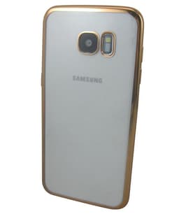 TPU-skal med kopparkant till Samsung G935 Galaxy S7 Edge