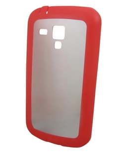 Skal, Transparent baksida till Samsung S7560 Galaxy Trend / S7580 Plus (Röd)