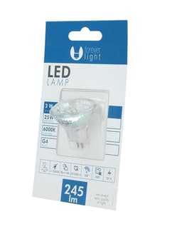 LED-lampa, G4, 25W, Kallvit