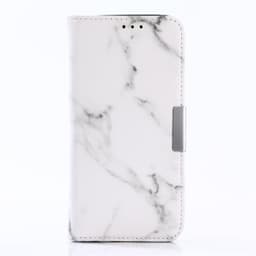 Plånboksväska Marmor för Samsung G955 Galaxy S8 Plus (Vit)
