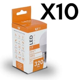 10-pack LED Lampa E27, G45, 4W, Varmvit