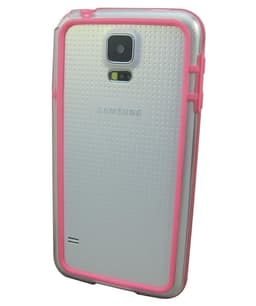 Exklusiv bumper till Samsung G900 Galaxy S5 (Transparent/Rosa)