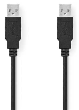USB 2.0 Cable | A Male - A Male | 2.0 m | Svart
