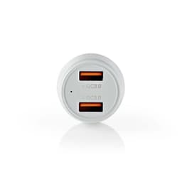 Autolaturi | 3,0 A | 2x USB (QC 3.0) | Valkoinen