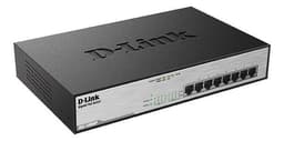 D-LINK PoE switch, 8-porter, 10/100 / 1000Mbps, metall, grå