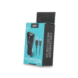 USB Billaddare 2A + micro kabel Svart SETTY