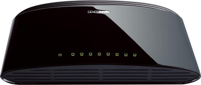 D-Link switch 8x10/100Mbps, NWay, uplink, til montering på bordet