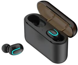 HBQ-Q32 Trådlösa hörlurar, Bluetooth 5.0, med strömbox, Svart