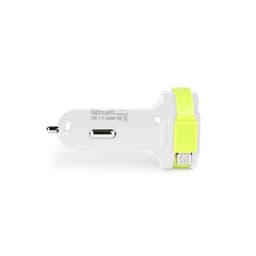 Autolaturi 3-Ulostuloa 6 A 2 x USB / Micro USB Valkoinen/Vihreä