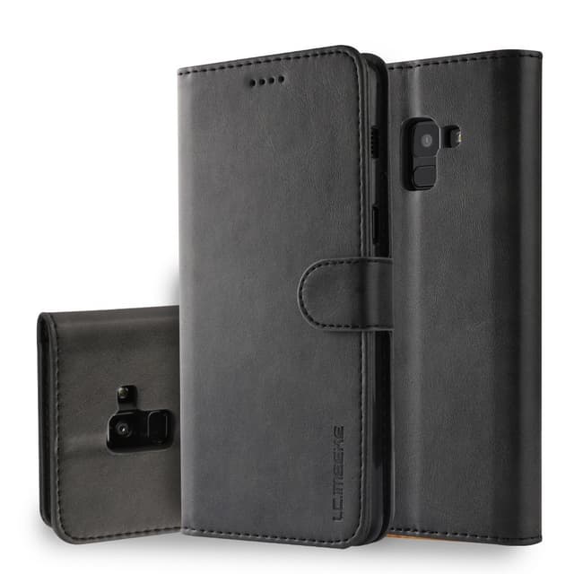 LC.IMEEKE Wallet Case till Samsung Galaxy A8 (2018) - Svart