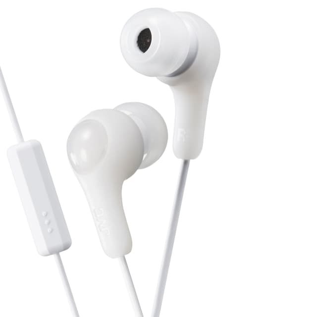 JVC Gumy Plus in-ear hörlurar (vit)