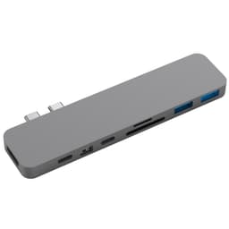 Hyperdrive 8-i-1 Pro dockningsstation till MacBook (grå)